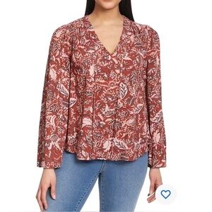 Jessica Simpson Women's Leslie Boho Long Flare Sleeve Top- Size M- BNWOT